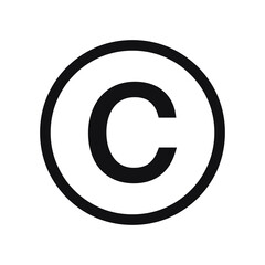 Copyright signage icon