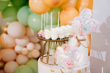  sweet treats for children's party or party, marshmallows and cake pops