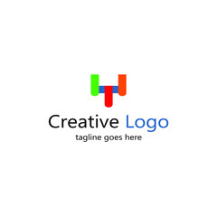 several squares that are connected to form the letter Y