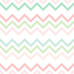 Pastel colored zigzag lines wallpaper. seamless texture with Easter ornament on white background.