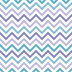 Seamless abstract pattern with powder blue and purple zigzag lines on white background. Striped texture. Vector illustration