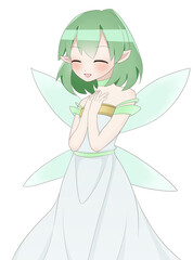 妖精　緑　ニコニコ