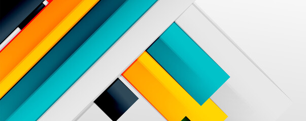 Multicolored lines background. Design template for business or technology presentations, internet posters or web brochure covers