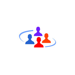 image collection of several people icons various colors