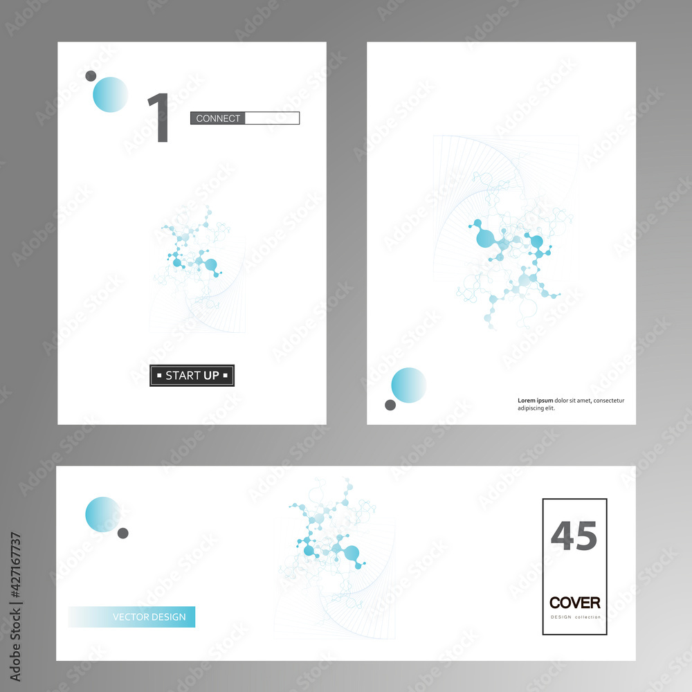Poster data science concept. future technology concept. business people. wireless communication. global net