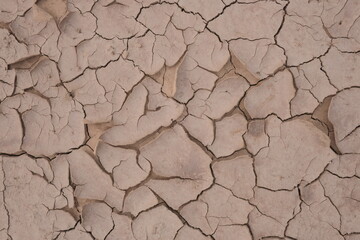 Dry soil and cracked soil surface