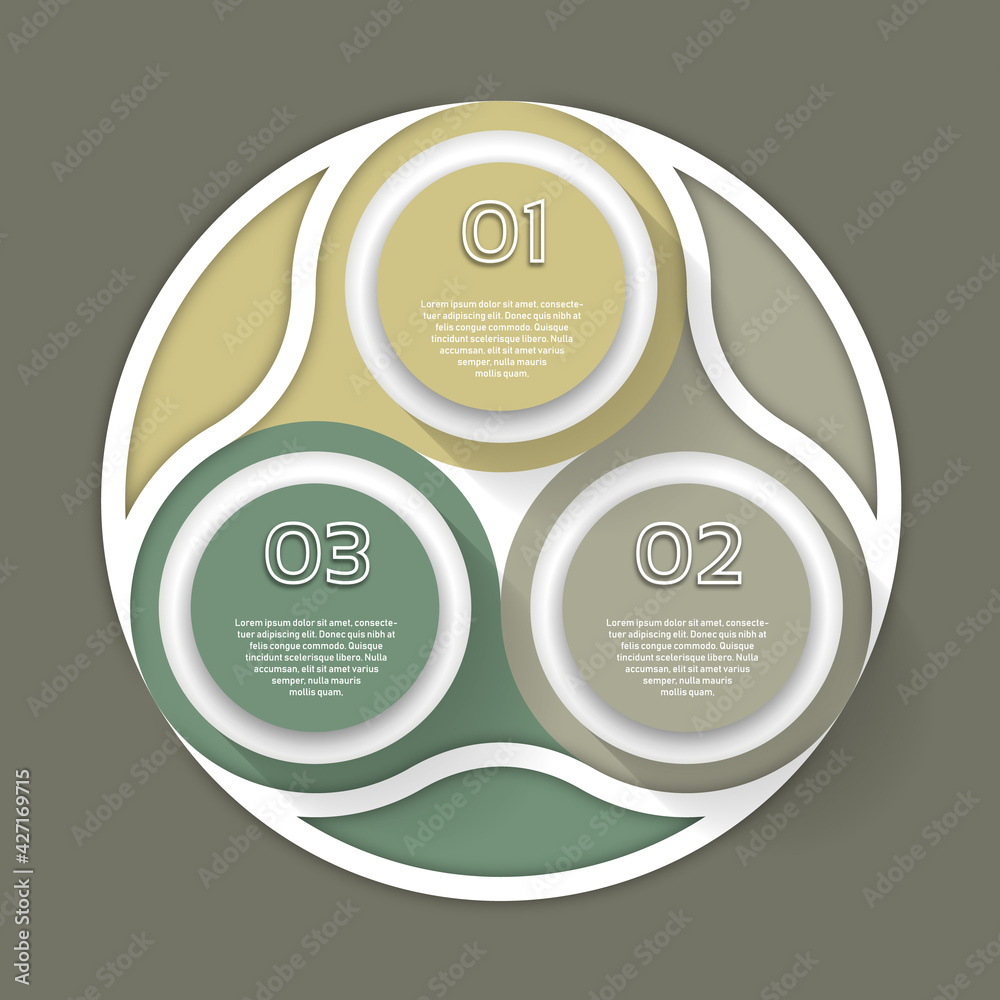 Wall mural vector circle infographic. template for diagram, graph, presentation and chart. business concept wit