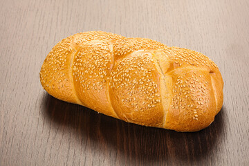 Crust tasty loaf over board