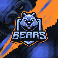 Bears mascot logo design illustration