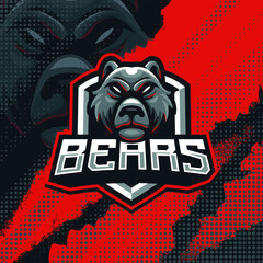 Bears mascot logo design illustration