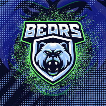 Bears mascot logo design illustration