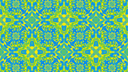 Colorful African fabric - Seamless pattern, illustration 