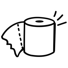 
Download this premium quality hand drawn icon of tissue prank 

