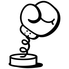 
Have  a look at this mesmerizing hand drawn icon of glove joke 

