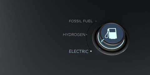 Control Knob Fossil Fuel Hydrogen Electric