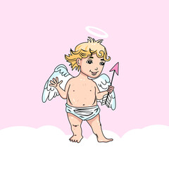 cute cupid vector illustration art
