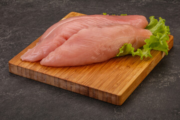 Raw turkey breast for cooking