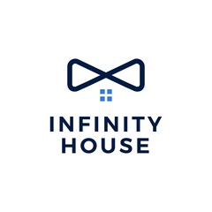 infinity house logo vector icon illustration