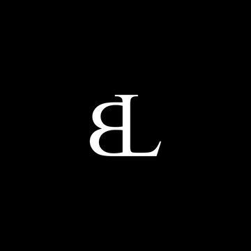 BL letter mark monogram logo vector icon illustration