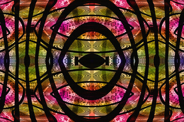 Colorful African fabric - Seamless and textured pattern, illustration 