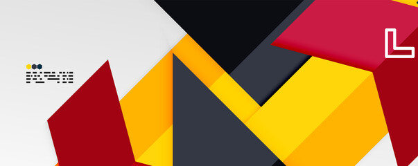 Shiny color triangles and geometric shapes vector abstract background