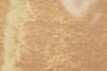 Texture of old light brown paper with spots and scratches.