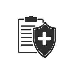 Obraz premium Medical insurance icon on white background
