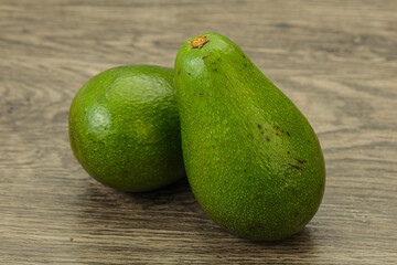 Two ripe exotic avocado vegetable
