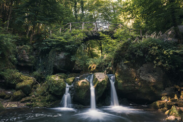 beautiful waterfall in Luxemburg schiessentümpel long exposure
