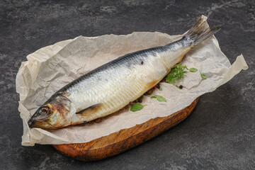 Salted Herring fish with pepper