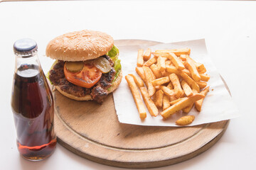 a fresh and tasty hamburger