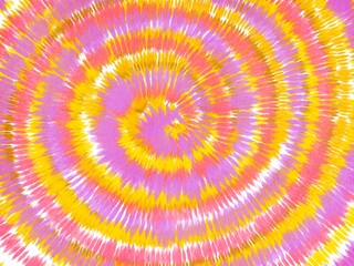 Fabric Tie Dye Striped Pattern Ink Background Bohemian Spiral. Hippie Dye Drawn Tiedye Swirl...
