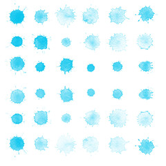 Watercolor background for textures. Abstract watercolor background. Ink stains on paper. The color of the sea, blue, turquoise