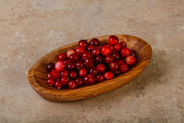 Sweet and tasty cranberry in the bowl