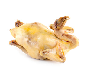 boiled chicken isolated on a white background