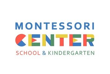 Montessori logotype. Public school and kindergarten logo