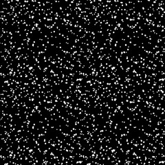 Space stars background, night sky. Abstract Cosmos texture. Splash vector seamless pattern. White spots, dots on black backdrop