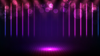 abstract futuristic background of empty stage arena stadium spotlgiht stage background