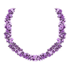 vector image of a lavender wreath in bright colors