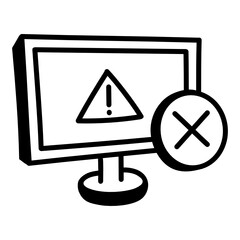 
A doodle style premium  icon of critical error 

