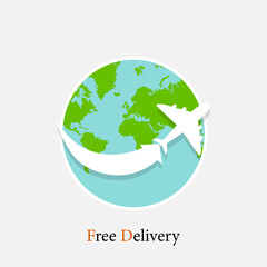 free shipping icon, vector illustration