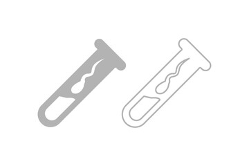 test tube icon with spermatozoa, vector illustration