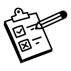 
Testing hand drawn icon, editable vector 

