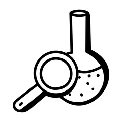 
Search flask doodle style icon is editable 

