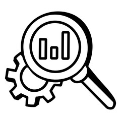 
Have a look at this hand drawn icon of market research 

