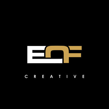 EOF Letter Initial Logo Design Template Vector Illustration