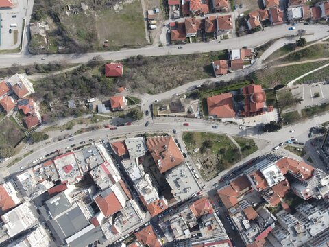 Aerial View, Veria City,  A Cloudy Day,  Greece, Central Macedonia, Imathia