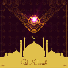 Fototapeta na wymiar abstract holy elegant decorative background for eid mubarak vector