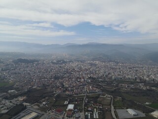 Aerial View, Veria City,  A Cloudy Day,  Greece, Central Macedonia, Imathia