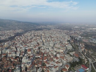 Aerial View, Veria City,  A Cloudy Day,  Greece, Central Macedonia, Imathia